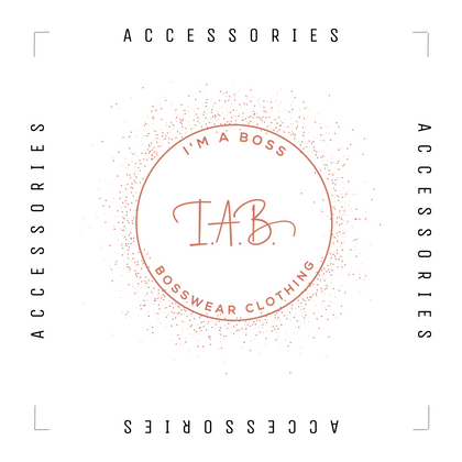 Accessories Collection with circular IAB logo in rose gold