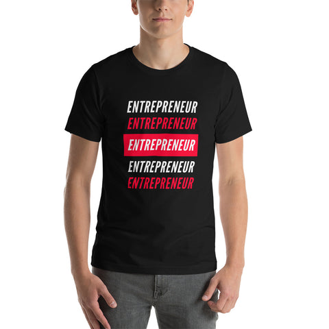 Entrepreneur on Repeat Short-Sleeve Unisex T-Shirt - Red